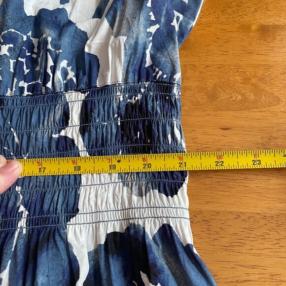 Size XL Simply Vera by Vera Wang blue white sleeveless dress - Picture 7 of 13